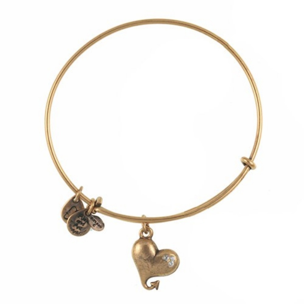 ALEX AND ANI CUPID'S HEART CHARM BANGLE